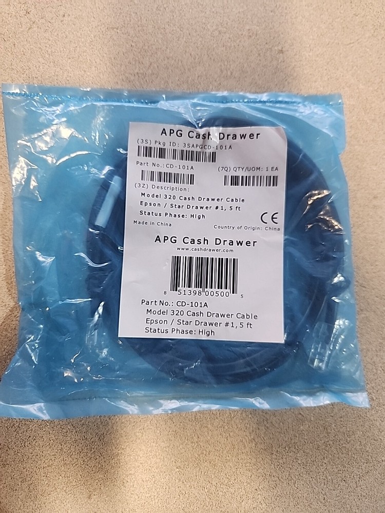 New APG 320 Cash Drawer Cable CD-101A, 5ft