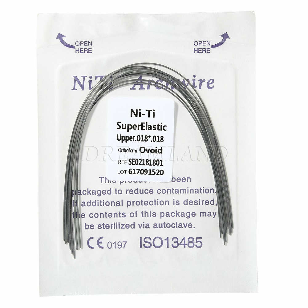 100PCS Dental Ortho Niti Rectangular Arch Wire Super Elastic / Metal Brackets