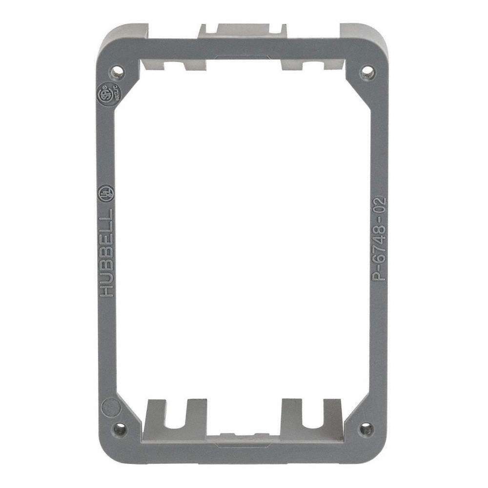 HUBBELL WIRING DEVICE-KELLEMS PFBRAC Adapter Collar,Rectangular,Metal Covers 2EM