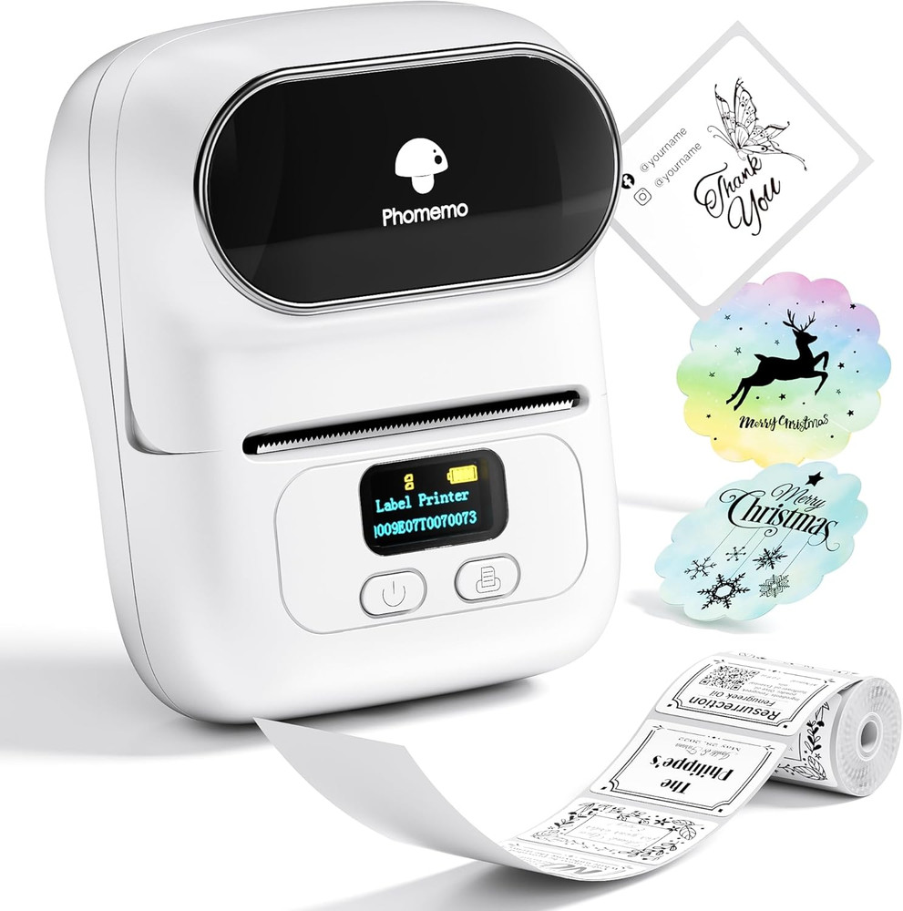 Label Printer - M110 Address Label Maker Bluetooth Thermal Portable Label Maker