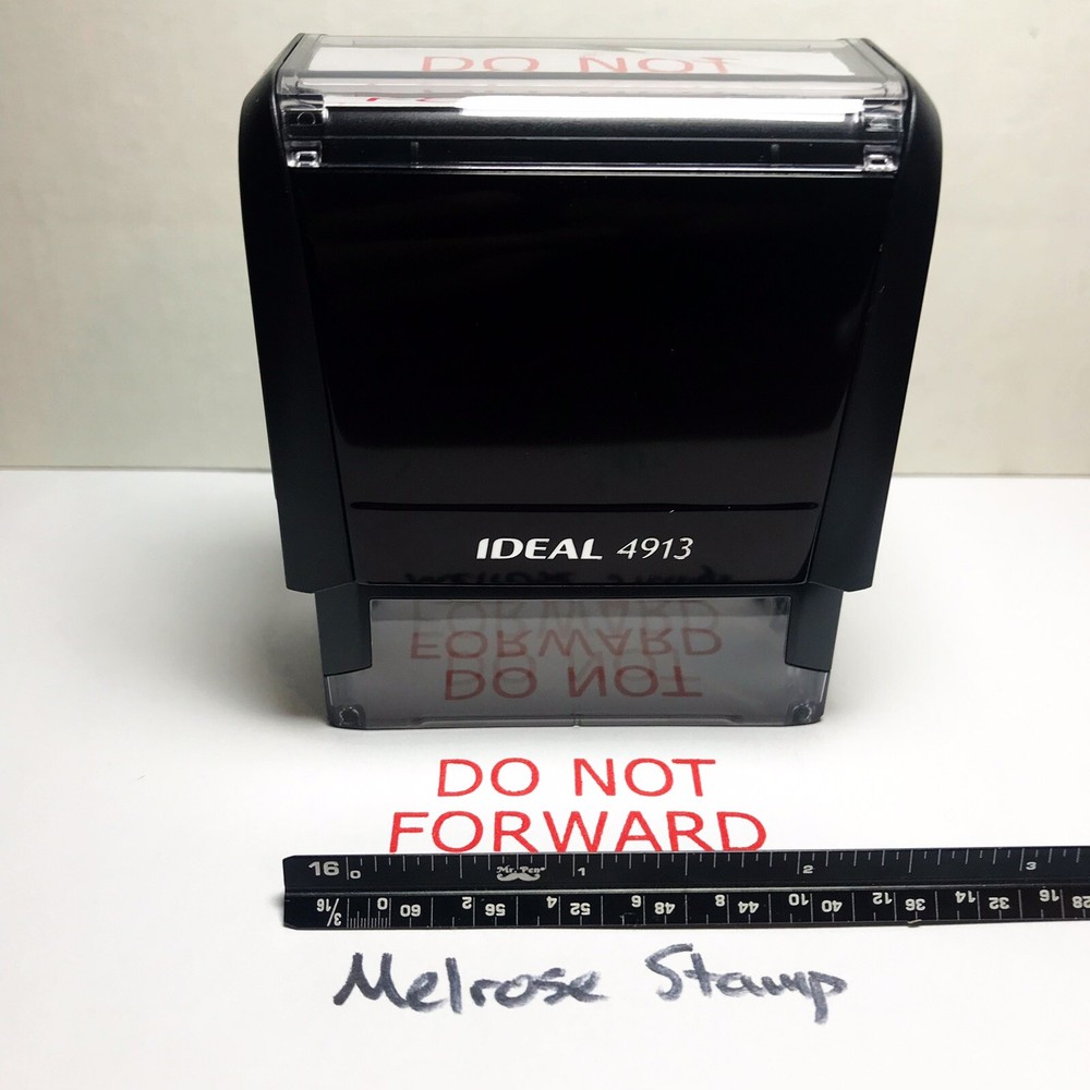 Do Not Forward Rubber Stamp Red Ink Self Inking Ideal 4913