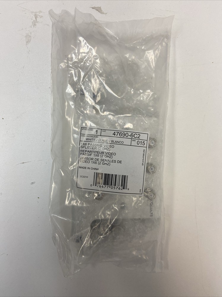 Leviton 1x6 Passive Video Splitter Module (47690-6C2)