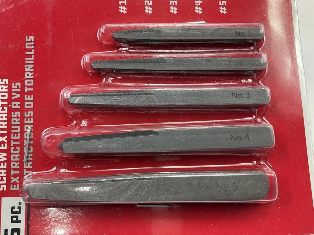 Powerbuilt 642495 5 Piece Screw Extractor Set