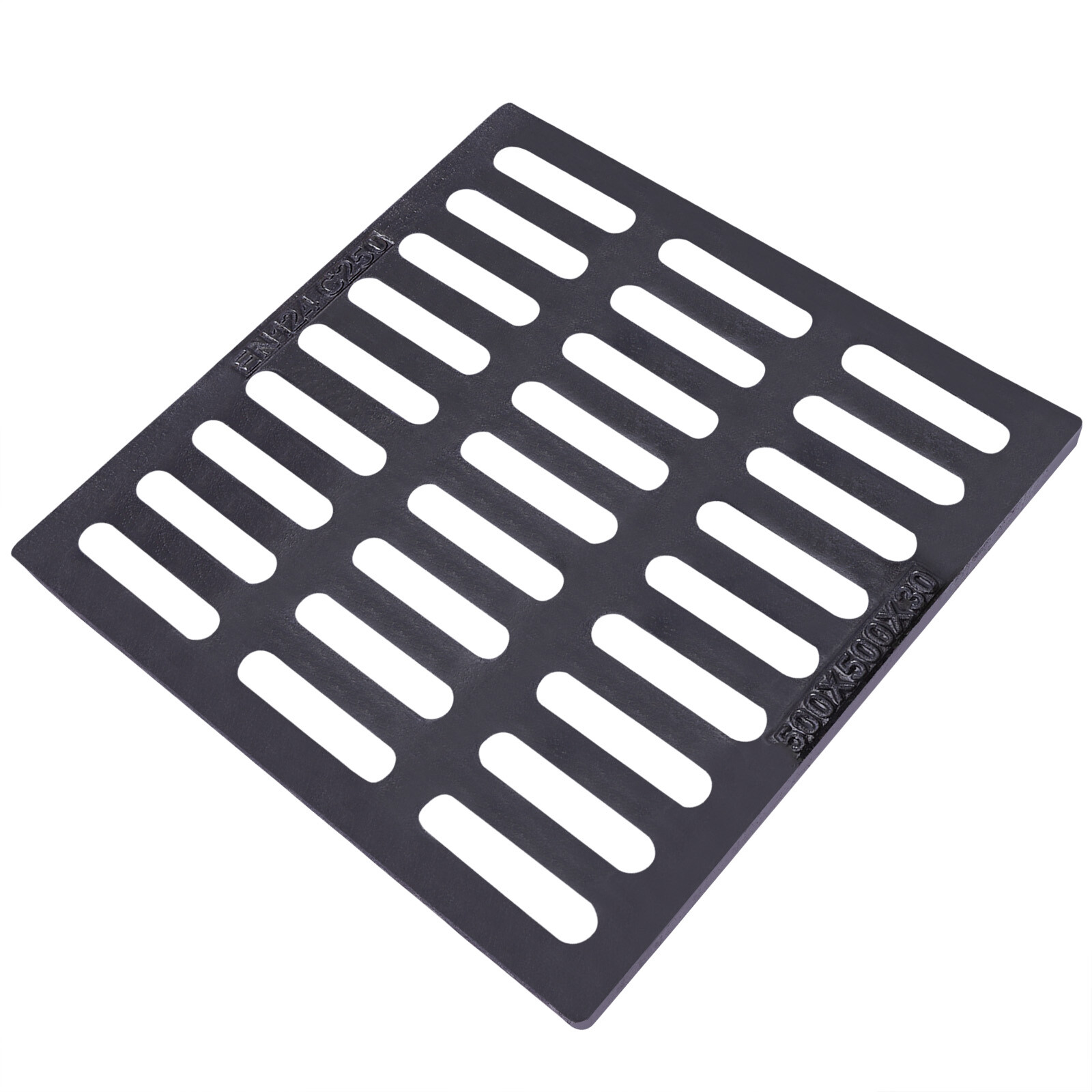 Outdoor Drain Cover, 19.7*19.7" Cast Iron Drain Sewer Grate for Catch Basin USA