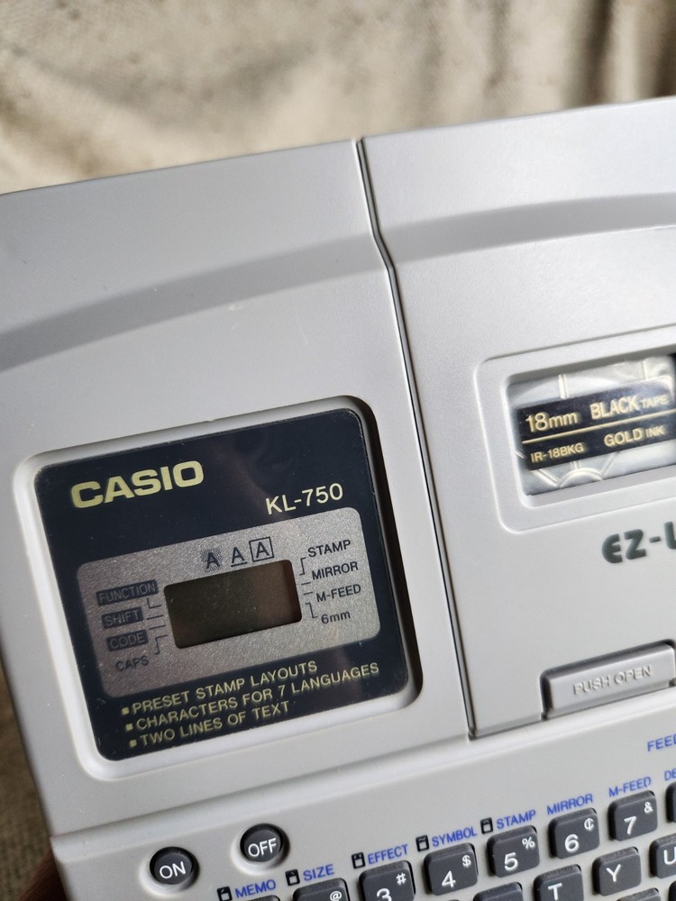 Casio KL-750 EZ-Label Printer Thermal Label Maker NOT Tested
