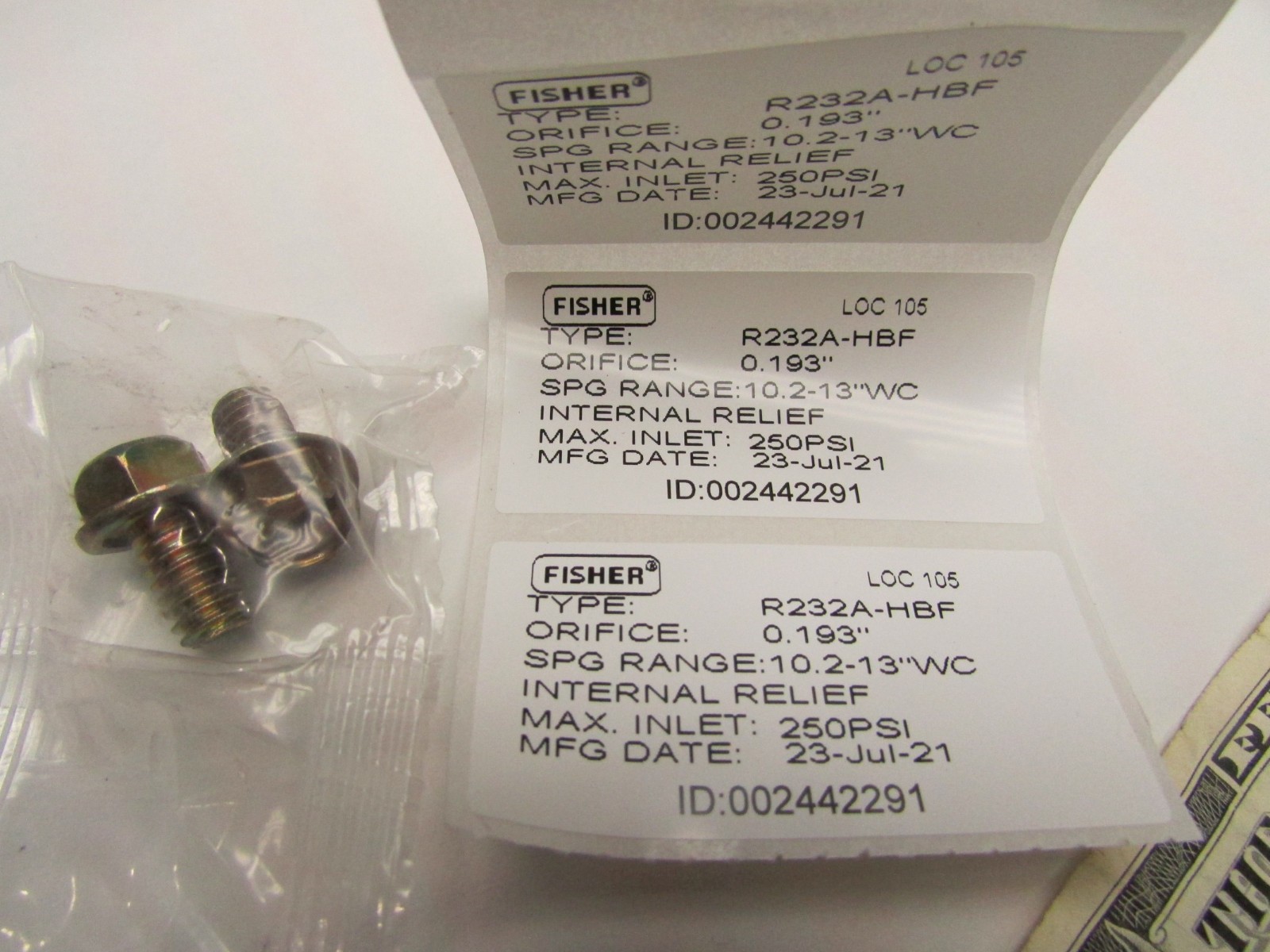 Emerson-Fisher 2-Stage LP Gas Propane Regulator Valves 550K BTU FPOL x 1/2" NPT