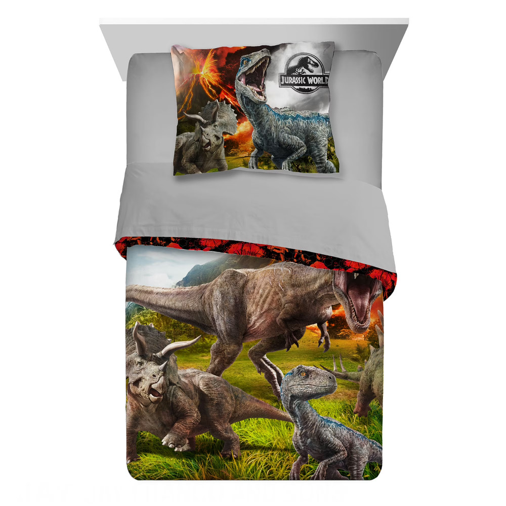 Jurassic World 2 "Eruption" Microfiber 2pc Twin/Full Comforter