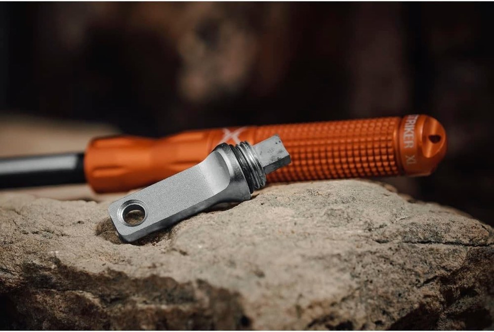 Collapsible Fire Starter Tool - Tungsten Carbide Striker