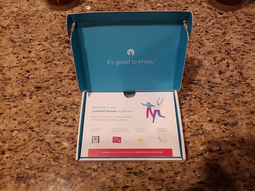 Lets Get Checked Kidney Check Kit Home Test *Open-box/New*