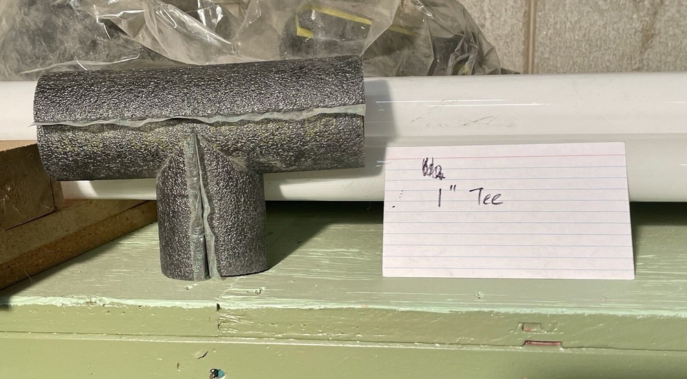 Foam Pipe Covering - HVAC 1” Self-Sealing Pipe Insulation Tee