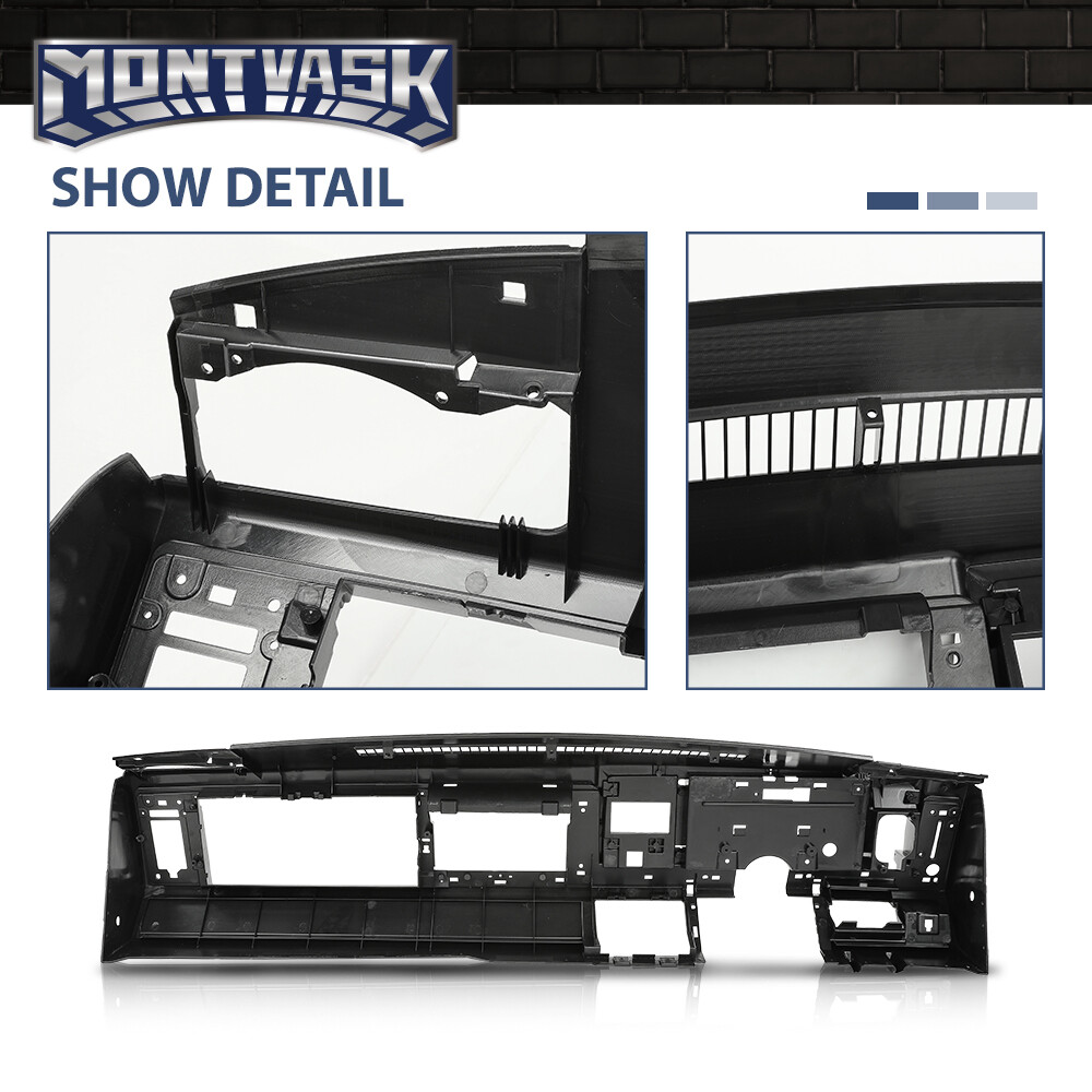 Fit For 88-94 Chevy GMC C/K Truck Suburban Blazer Dashboard Dash Core Black