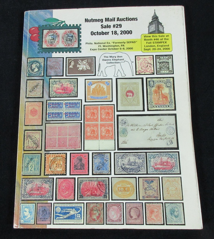 Nutmeg Stamp Auction Catalog-Worldwide-Sale #29-10/18/2000