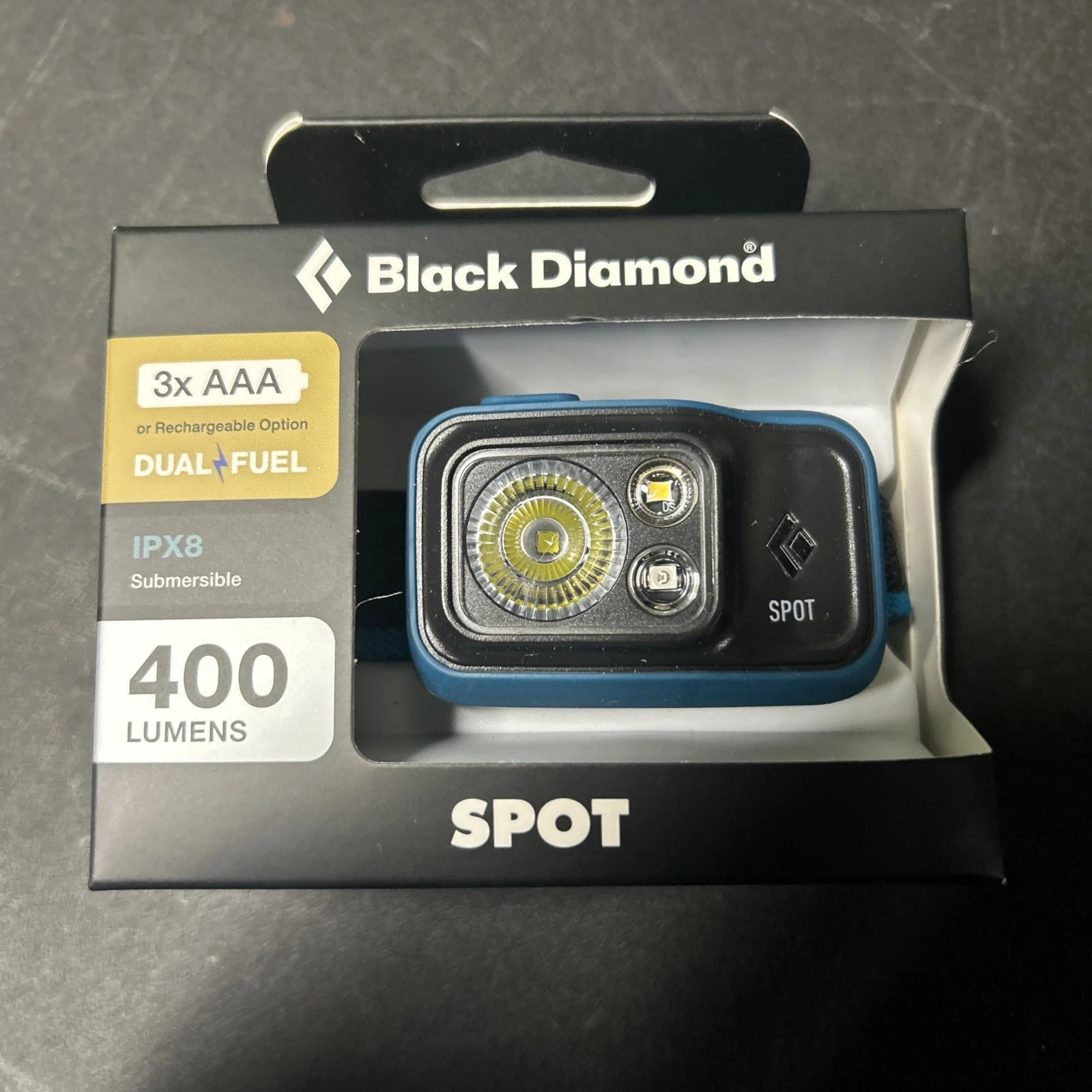 Black Diamond Spot 400 Lumens Headlamp - IPX8 Submersible NEW!!! blue