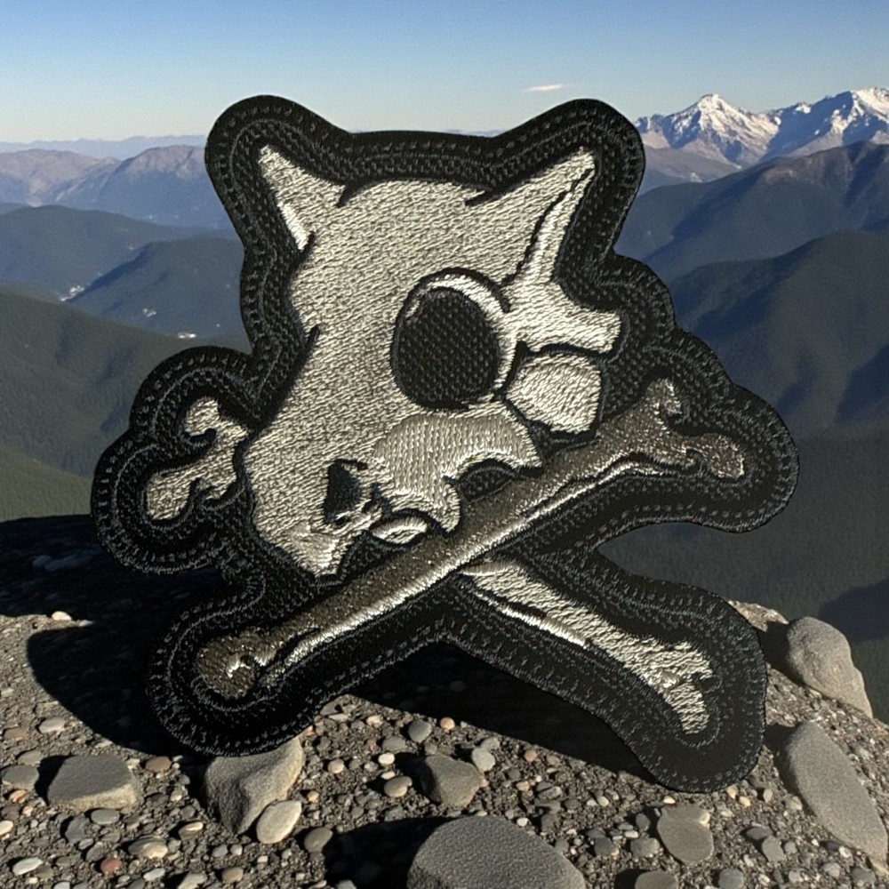 Cubone Skull Embroidery Patch Multi Sizes 4" - 6"- 13'