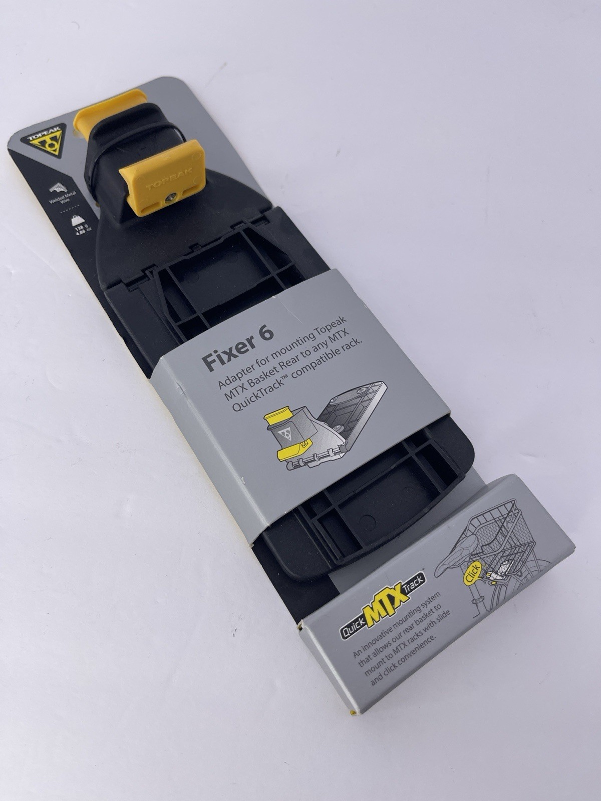 Topeak MTX Rear Bike Basket - Heavy-Duty Steel Welded Wire Rack w/ QuickTrack