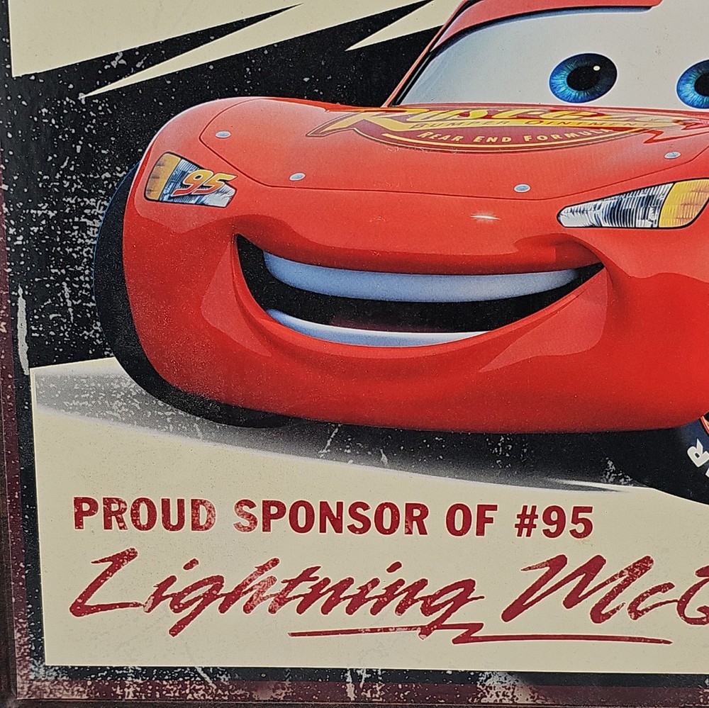 Rust-eze lightning mcqueen Tin,Disney Pixar, Great Condition AAA+