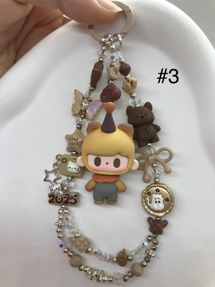 DIY Beaded Phone Charm Wristlet Bracelet String Strap Bag Cute Charm Gift