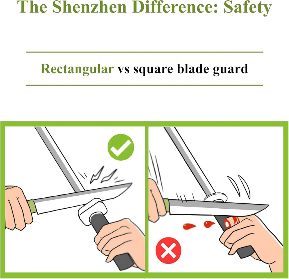 White Ceramic Knife Sharpener Honing Rod 12Inch Professional Kitchen
