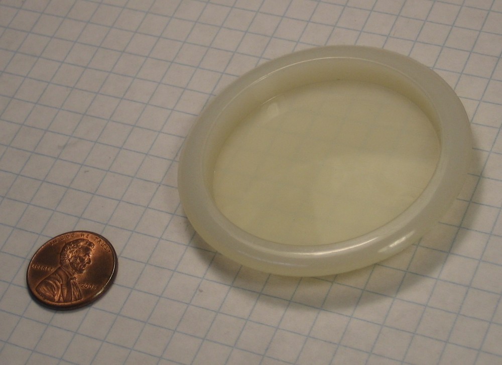 CAPITOL #310-IVORY FLUSH PULL, PLASTIC, 2" BORE DIAMETER, 1/4" DEPTH