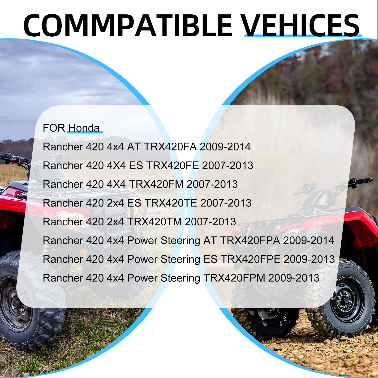 Air Filter & Guide Cleaner Body for Honda Rancher 420 TRX420 2007 2008 2009-2014