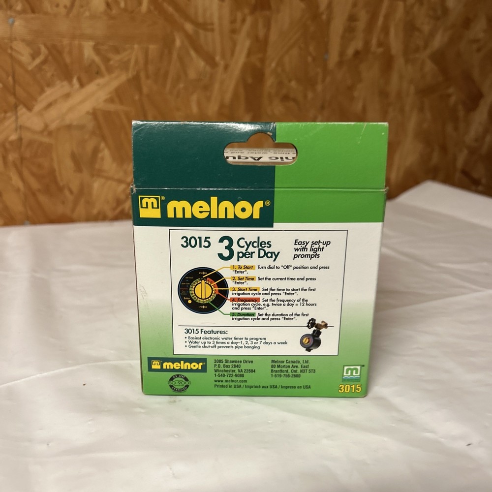 Melnor AquaTimer Model 3015 Electronic Water Timer 3 Cycle Wireless Timer Unit C