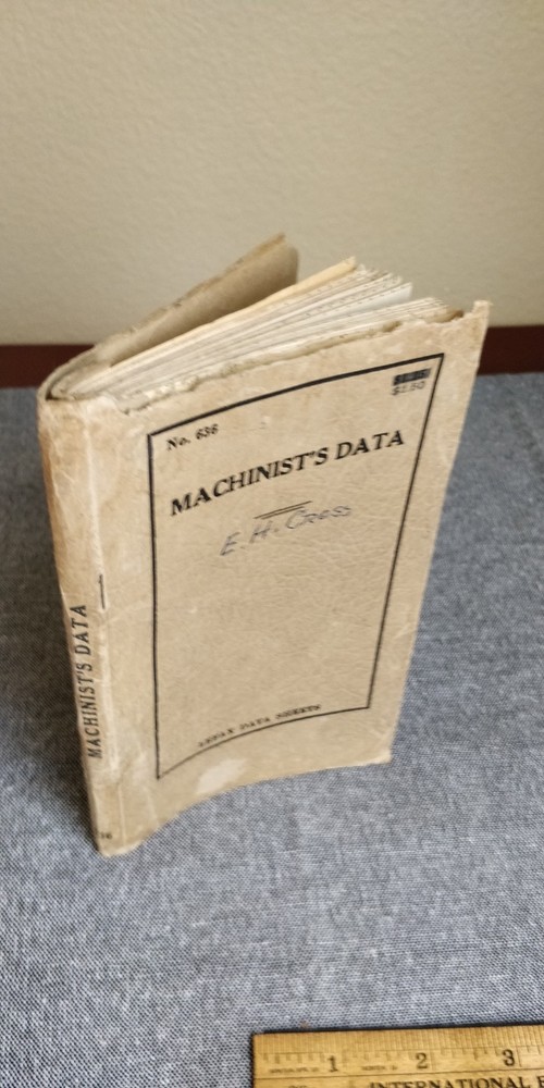 1959 Lefax Machinist Data Sheets VTG Concise and Comprehensive Data