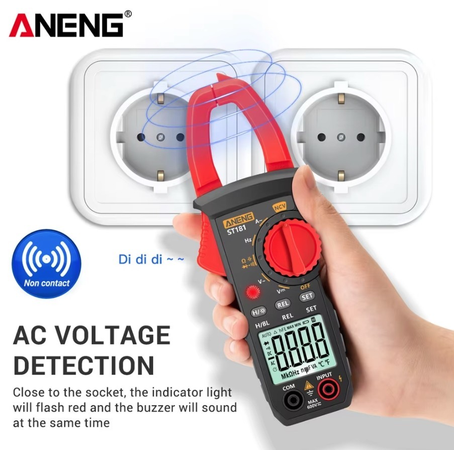 Digital Multimeter Tester AC DC Volt Ohm Amp Clamp Meter Auto Range LCD Handheld