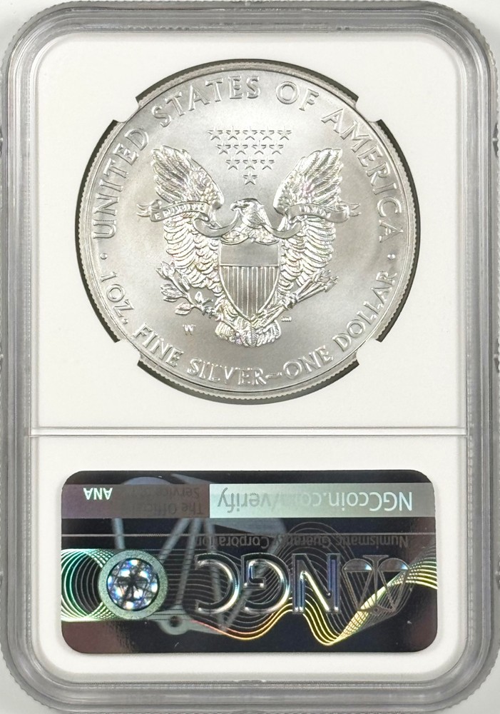 2011-W $1 BURNISHED SILVER EAGLE NGC MS70