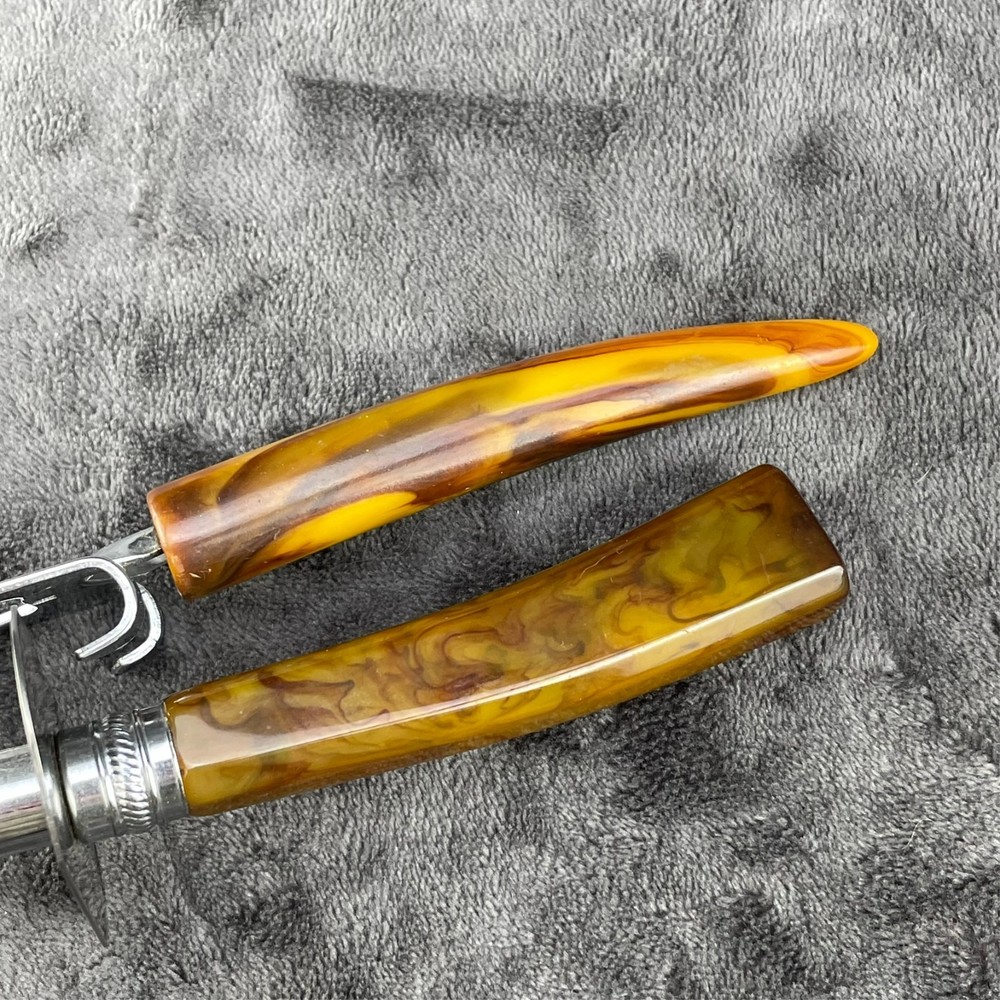 Butterscotch Bakelite Meat Fork and Bottle Opener