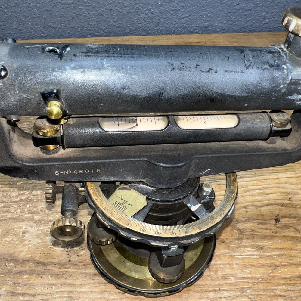 VNTG David White Co. Transit Scope Surveyor Instrument W/ Case Engineering Decor