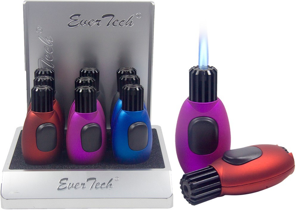 Single Jet Torch Lighter Adjustable Windproof Butane Refillable Pocket Lighter