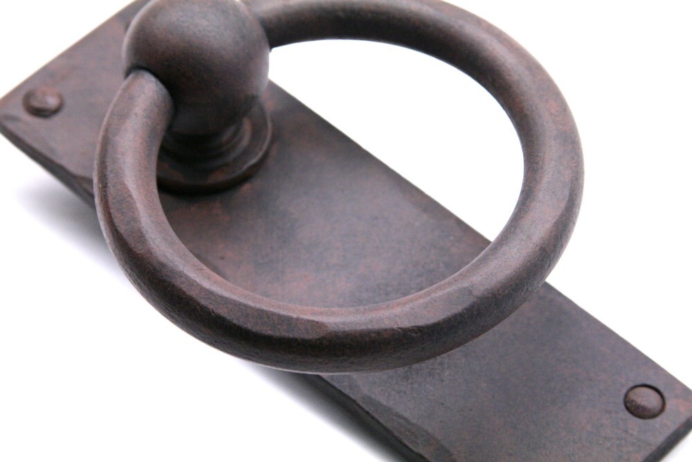 Wrought Iron Door Knocker with Long Back Plate