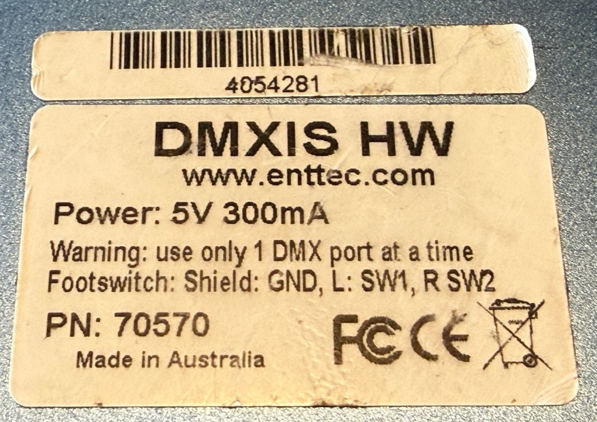 ENTTEC 70570 DMXIS HW 512 DMX STAGE LIGHTING CONTROLLER USB 2.0