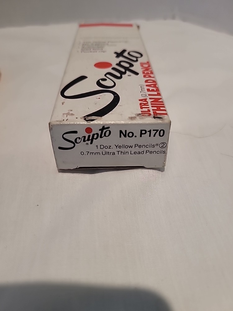 Scripto Refillable Pencil #2 Mechanical Pencils 0.7mm 8 Pencils 4 Erraser Box