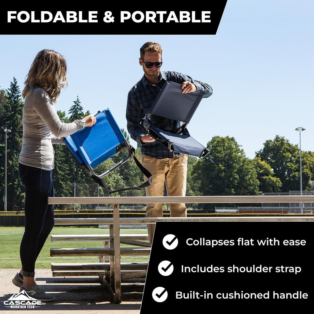 Cascade Mountain Tech Stadium Seat - Lightweight, Regular 17", Royal Blue