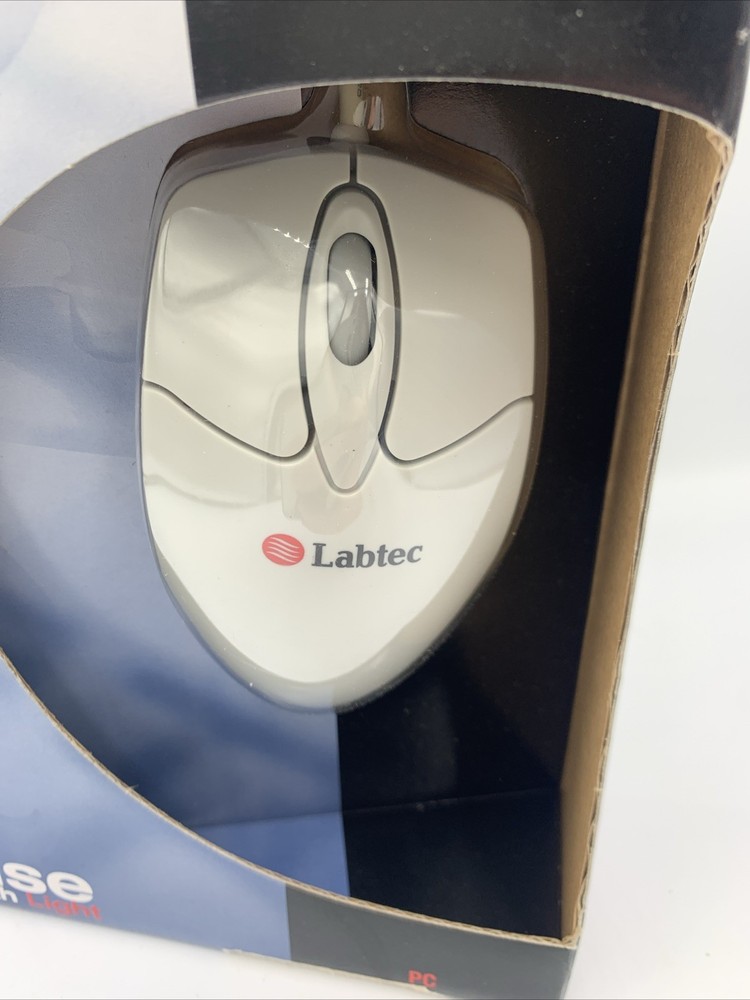 Sealed NIB Labtec Wheel Mouse With Light PS/2 Connection XP Windows 98 99 2000