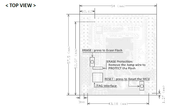 INHAOS Due Core SAM3X8E 32-bit ARM Cortex-M3 Mini Module For Arduino Compatible