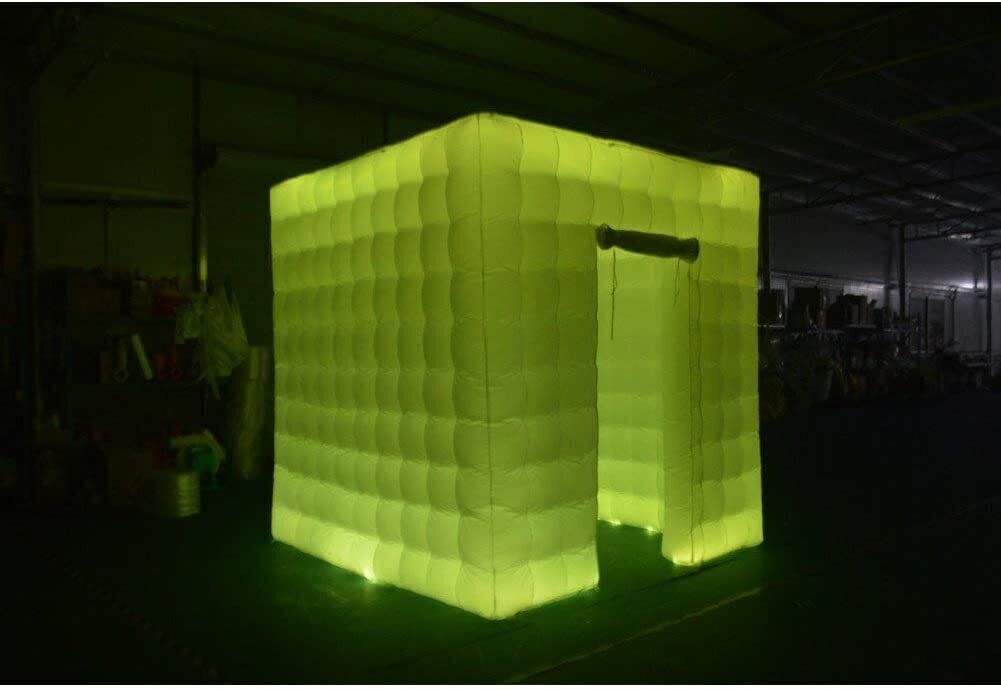 Inflatable Photo Booth Enclosure 1 Doors W/Led Light Blower for Advertising Bars