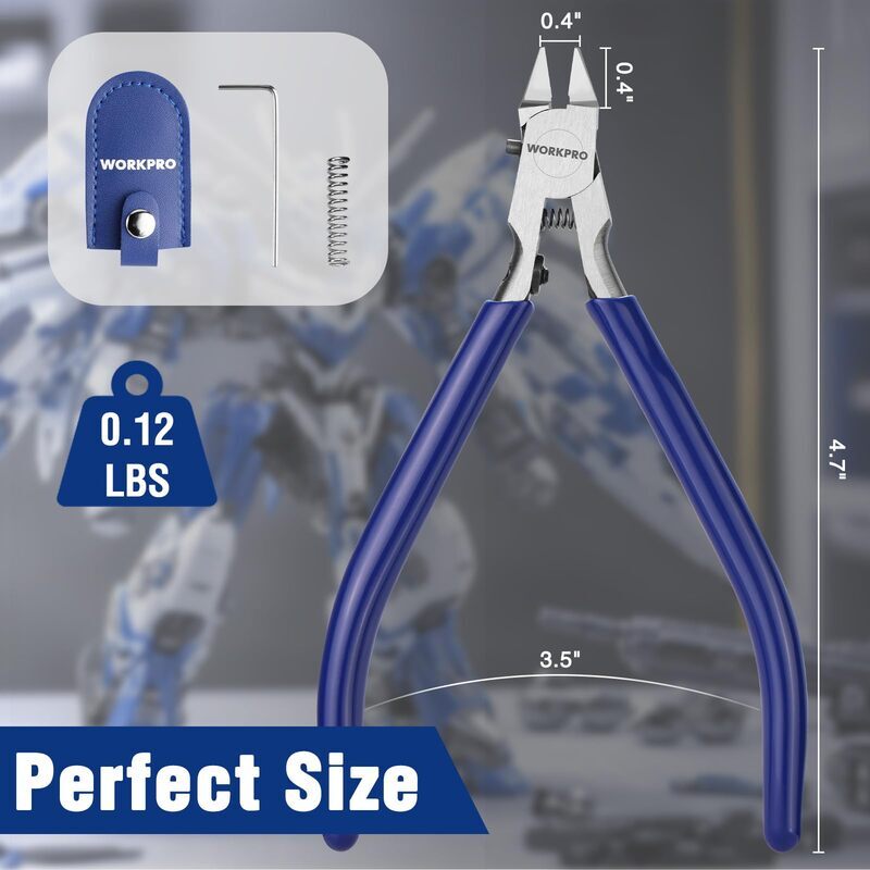 WORKPRO 4.7" Model Nippers Tool Ultra-thin Single Blade Nipper for Plastic Model