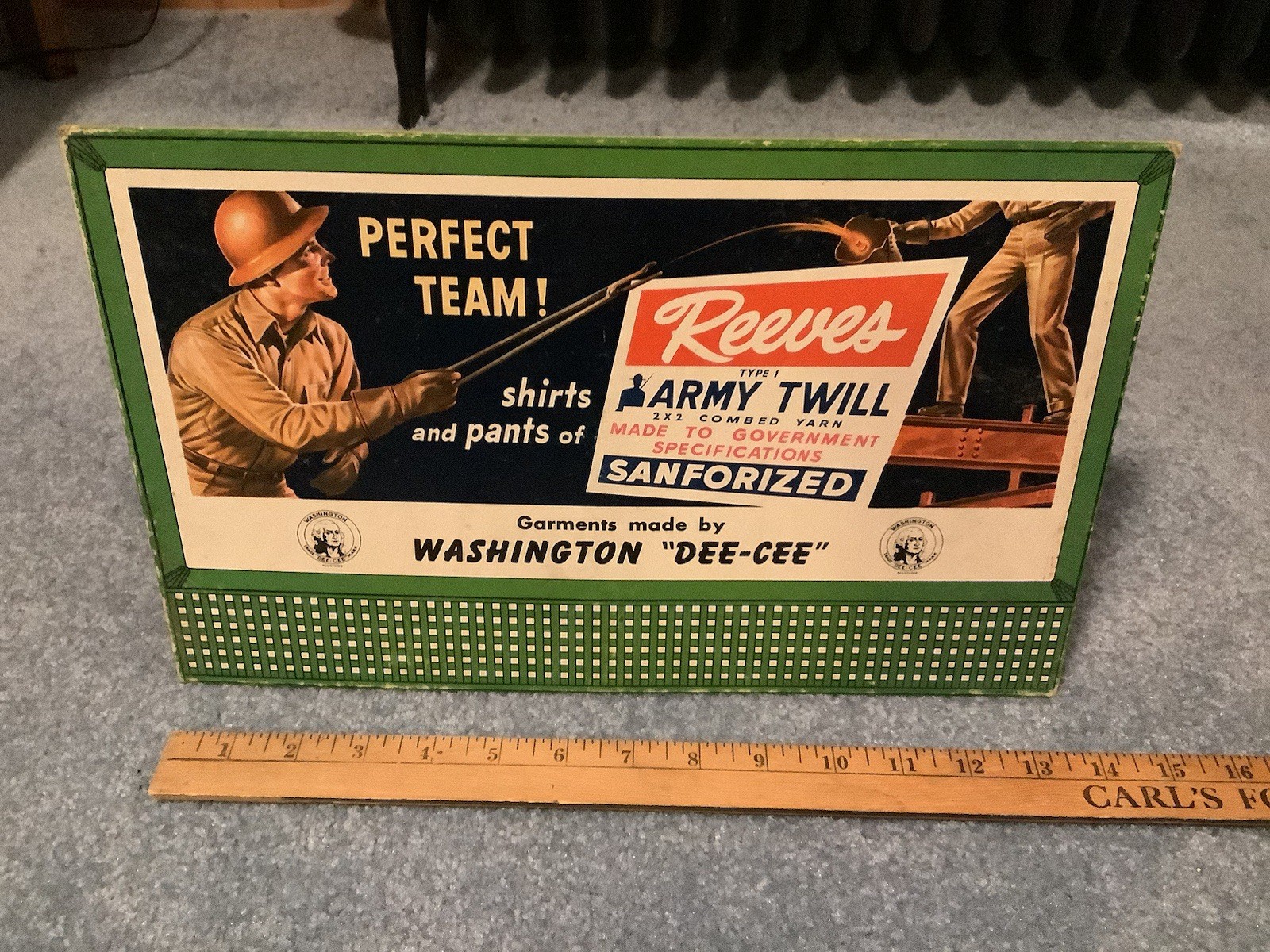 Washington Dee Cee Clothing Advertising Poster