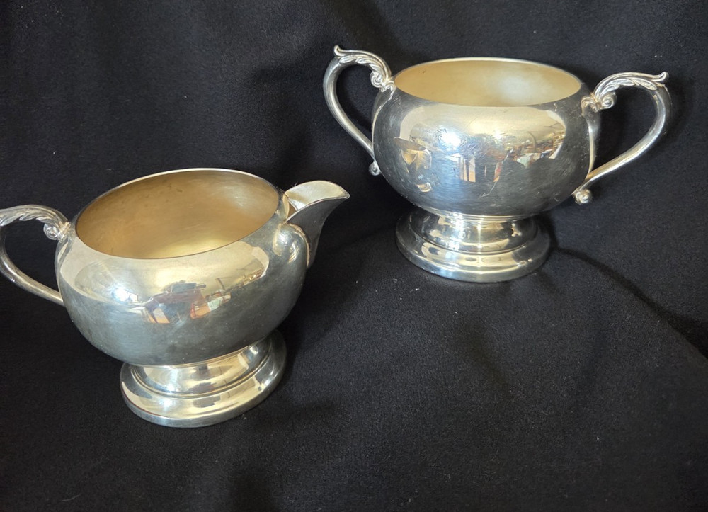 Guildcraft Silversmiths Creamer & Open Sugar
