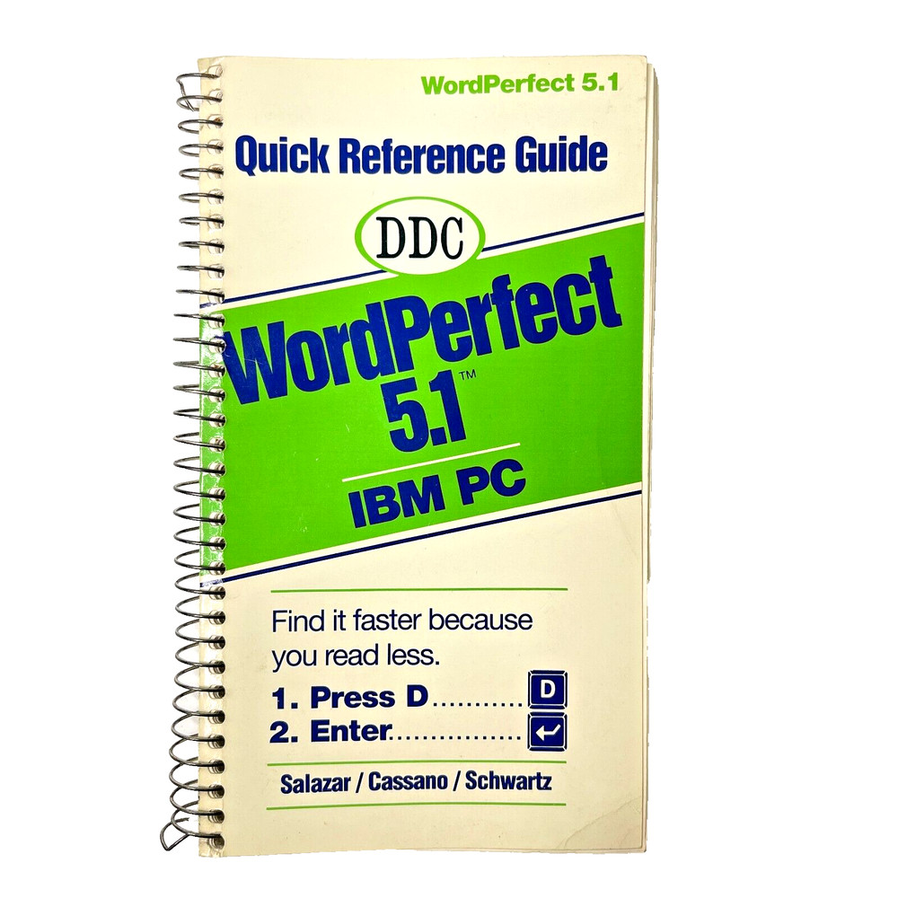 Vintage DDC Microsoft Windows 5.1 IBM PC Quick Reference Guide Book 1990's
