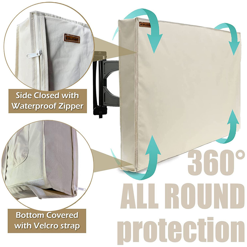 Outdoor TV Cover Fitted Waterproof Weatherproof Television Protector 30-65 inch