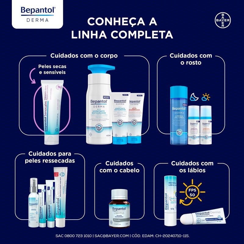 Bepantol - Derma Cabelo - Solucao Hidratante Capilar 50Ml -Hair Solution 1.7FlOz