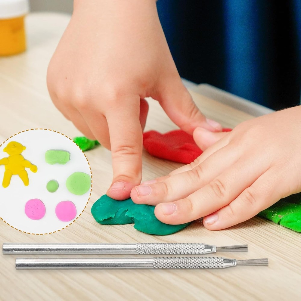 2Pack Clay Needle Tools, Wire Feather Texture Tool