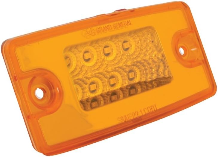 76320 Amber Rectangular Spyder 8-LED Visor/Cab Marker Sealed Light