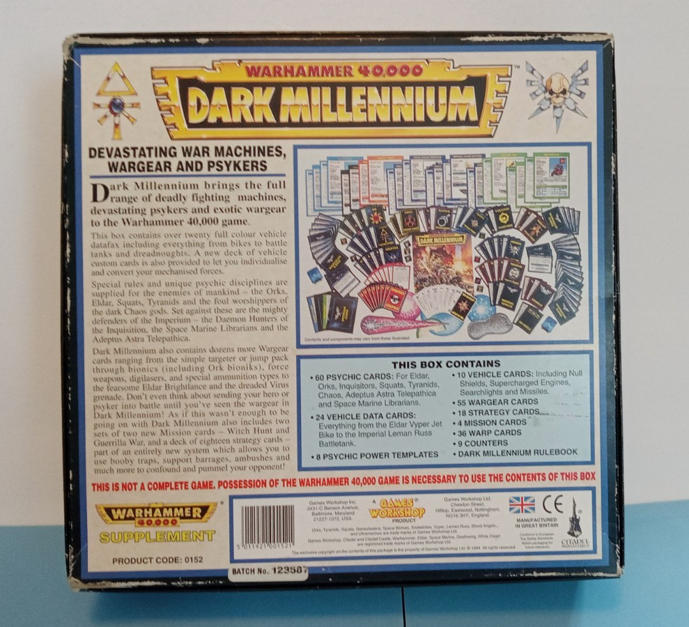 Warhammer 40,000 Dark Millennium 2nd Edition Boxed Set Expansion 100% Complete