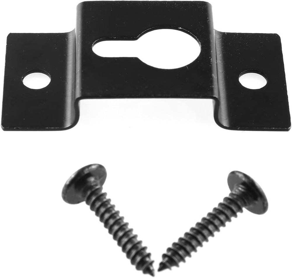 Elegant Iron Speaker Brackets - 4 Black Wall Hooks with Easy Installation