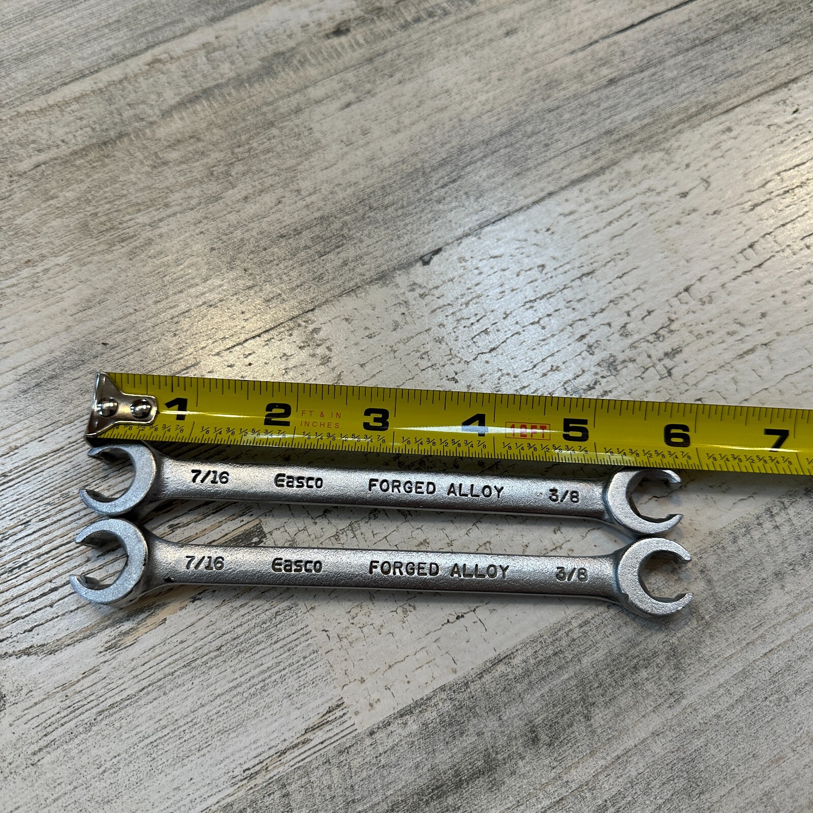 Easco USA 7/16" X 3/8" 6 Point Flare Nut Line Wrench 60114 Lot of 2