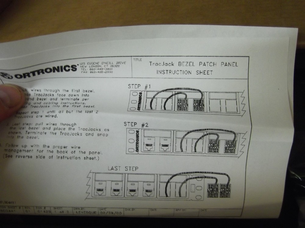 Ortronics OR-401045290 - Ortronics 401045290 TracJack Patch Panel Ki